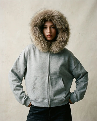 Bluza z Futrem on model - SWAGWRLD