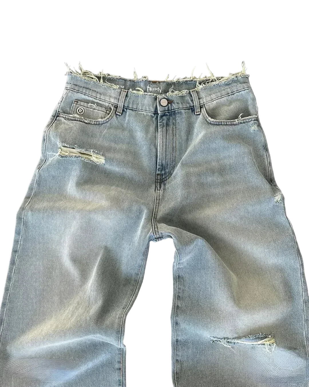 Baggy Jeansy z przetarciami - czapa7resell