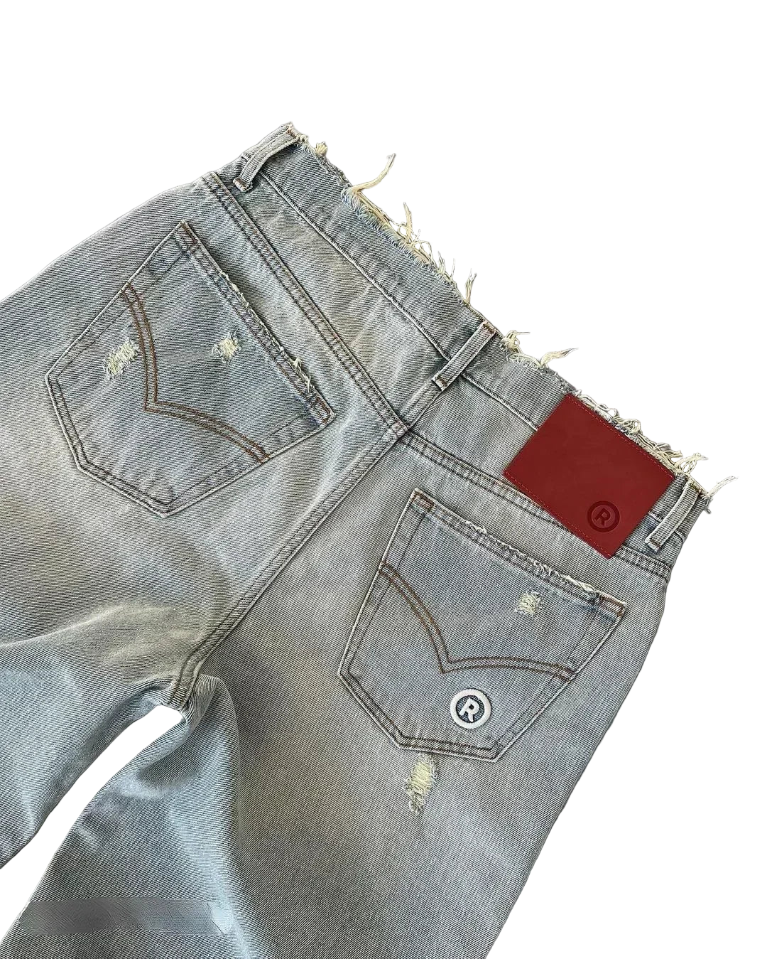 Baggy Jeansy z przetarciami - czapa7resell