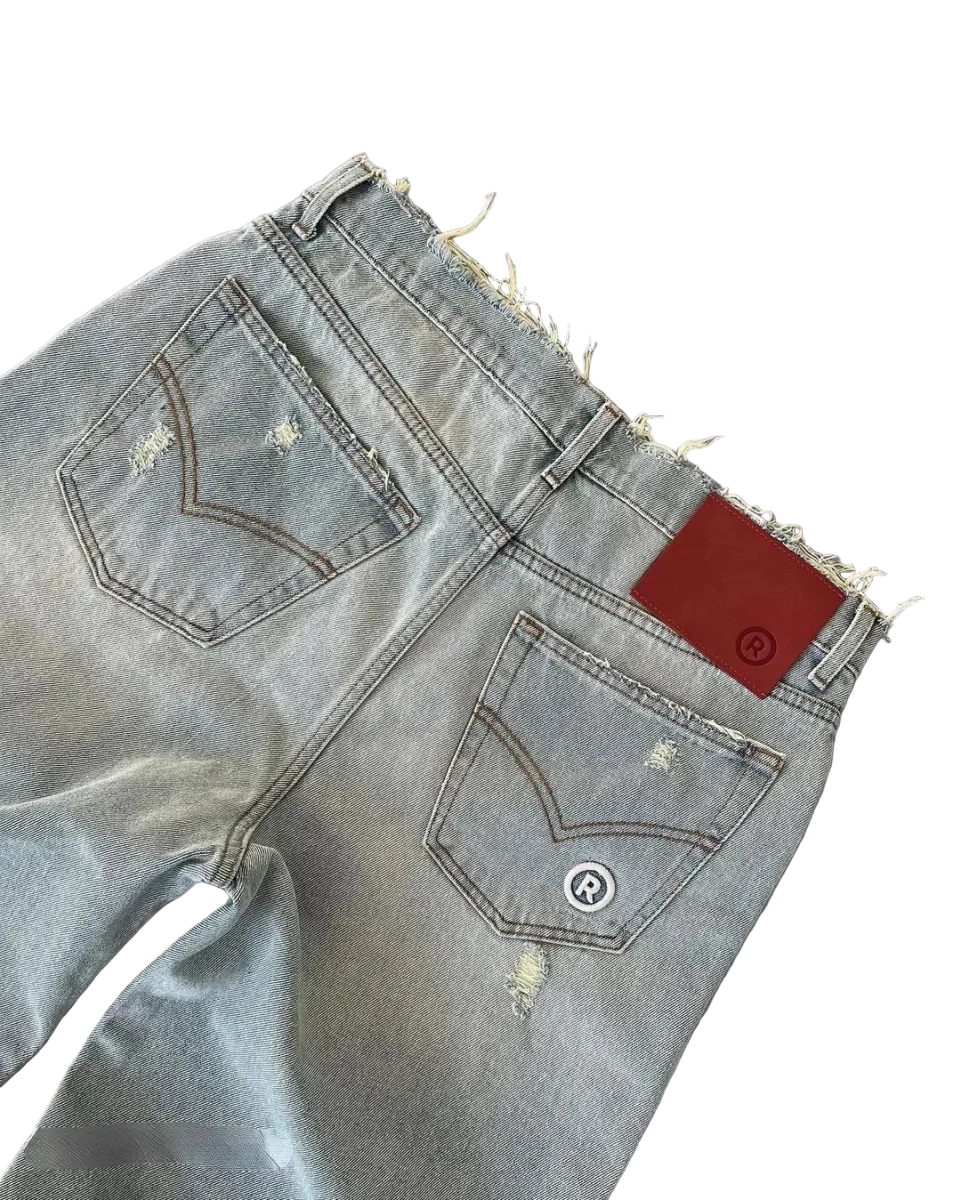 Baggy Jeansy z przetarciami - SWAGWRLD