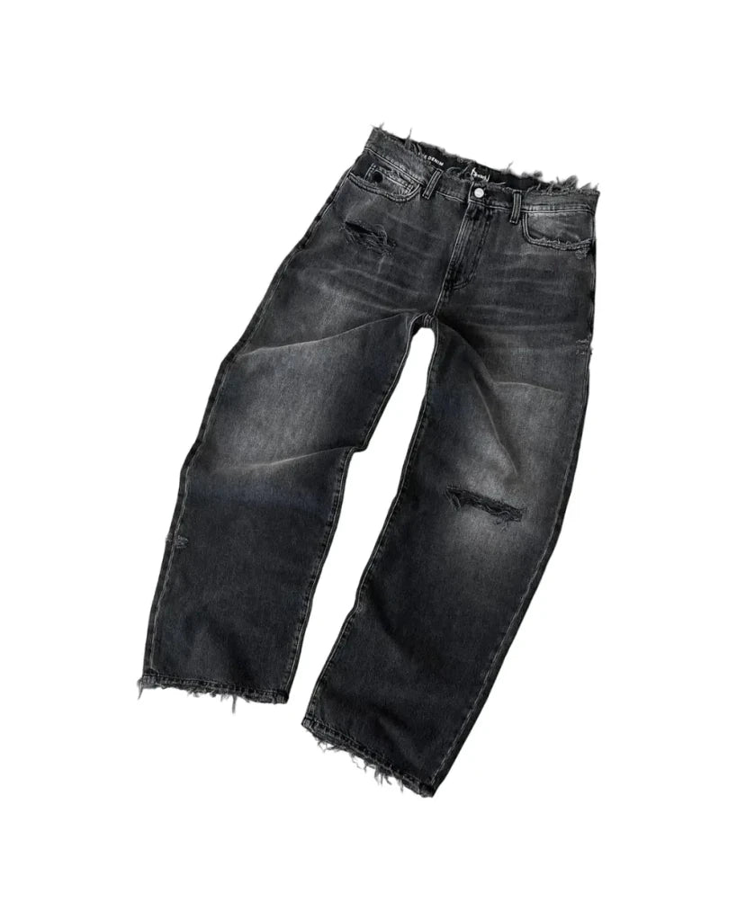 Baggy Jeansy z przetarciami - SWAGWRLD