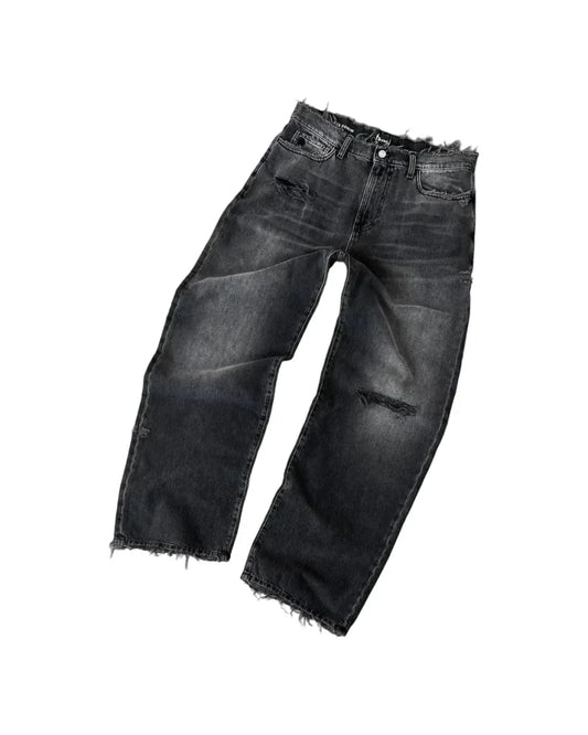 Baggy Jeansy z przetarciami - SWAGWRLD