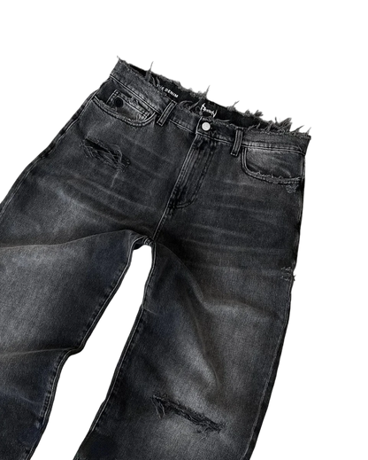 Baggy Jeansy z przetarciami - SWAGWRLD