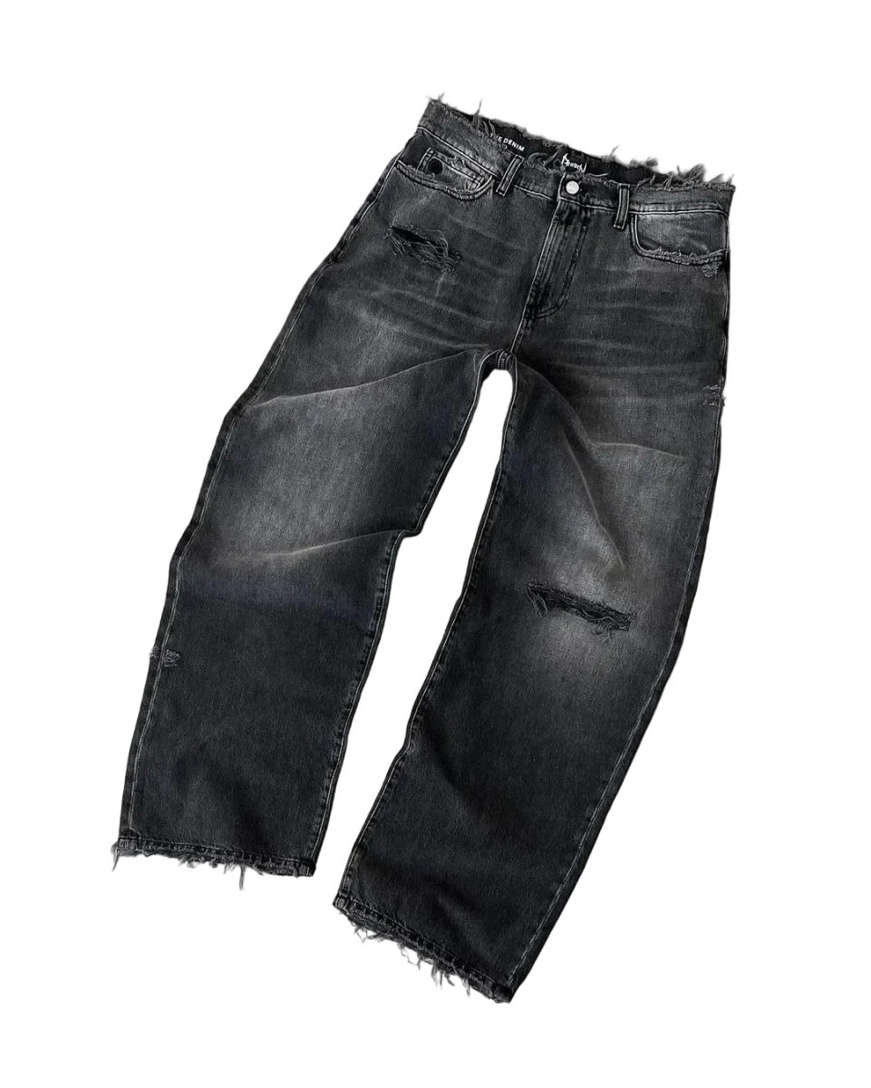 Baggy Jeansy z przetarciami - SWAGWRLD