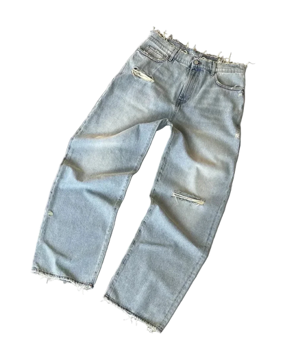 Baggy Jeansy z przetarciami - SWAGWRLD