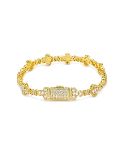 Bransoletka Krzyżowa Iced Out - SWAGWRLD