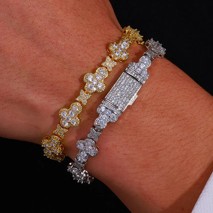 Bransoletka Krzyżowa Iced Out - SWAGWRLD