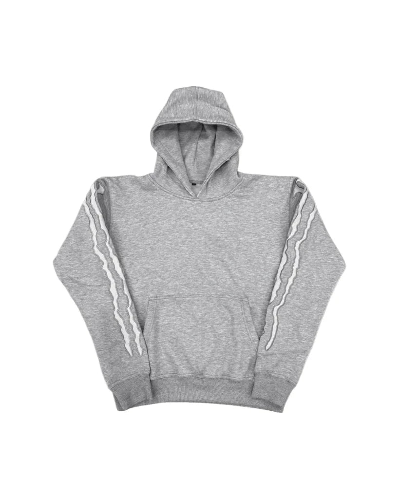 Y2K Baggy Hip - Hop Striped Fleece Tracksuit Set - SWAGWRLD