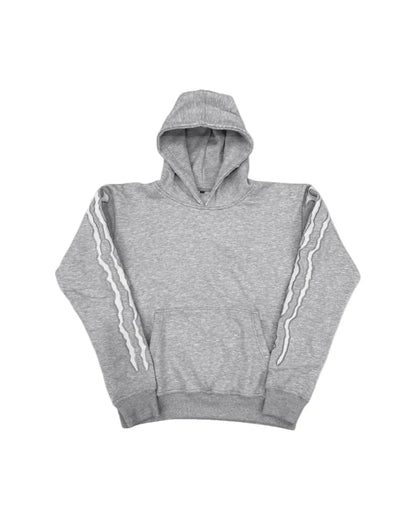 Y2K Baggy Hip - Hop Striped Fleece Tracksuit Set - SWAGWRLD