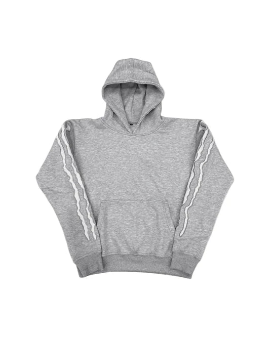 Y2K Baggy Hip - Hop Striped Fleece Tracksuit Set - SWAGWRLD