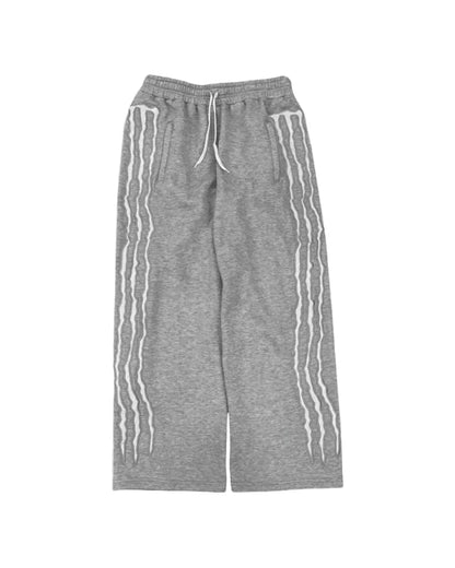 Y2K Baggy Hip - Hop Striped Fleece Tracksuit Set - SWAGWRLD